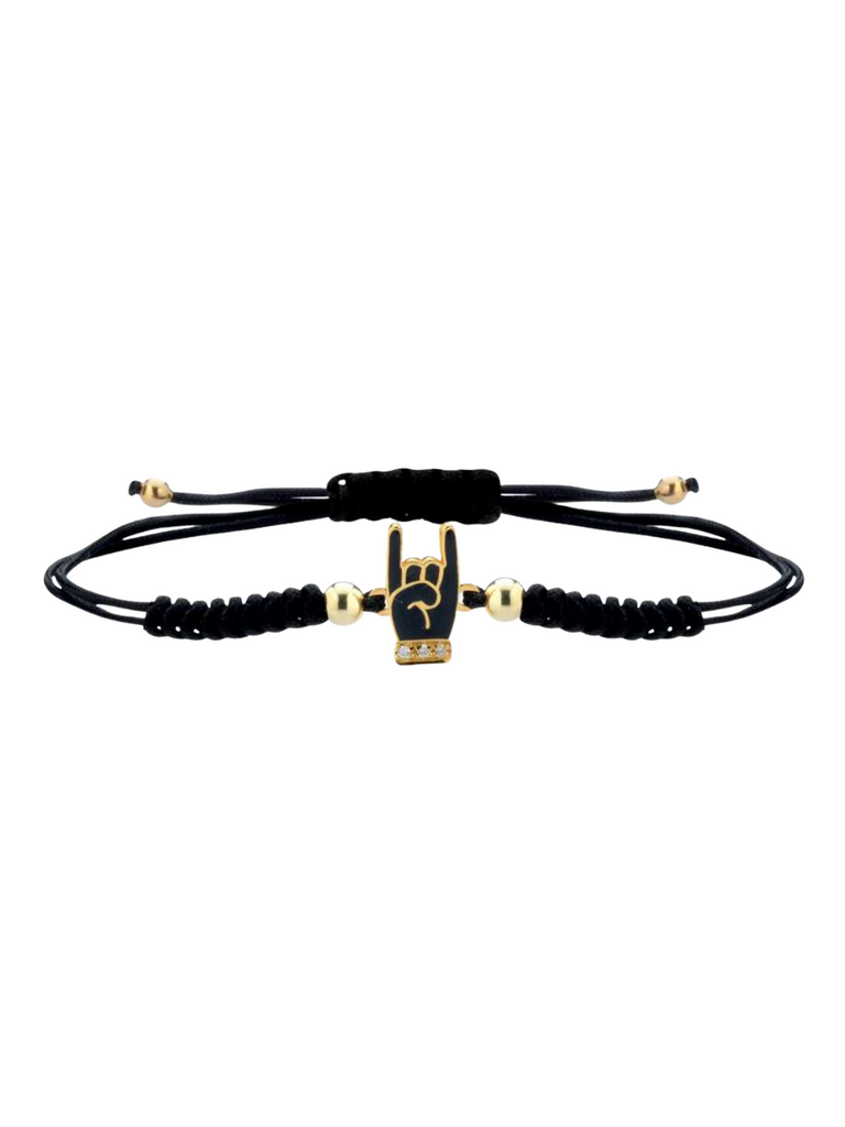Malocchio 18K Gold Mano Cornuto Bracelet | Bella Luck Charms