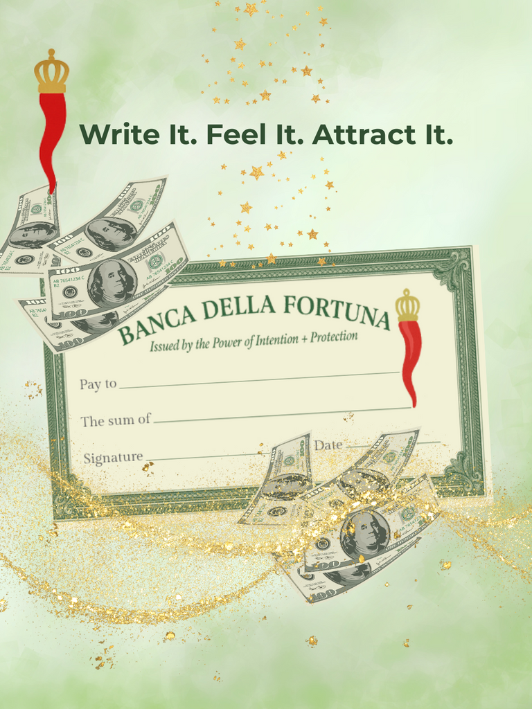 Money Manifesting Cornicello Checks - Printable Bundle (Instant Download)
