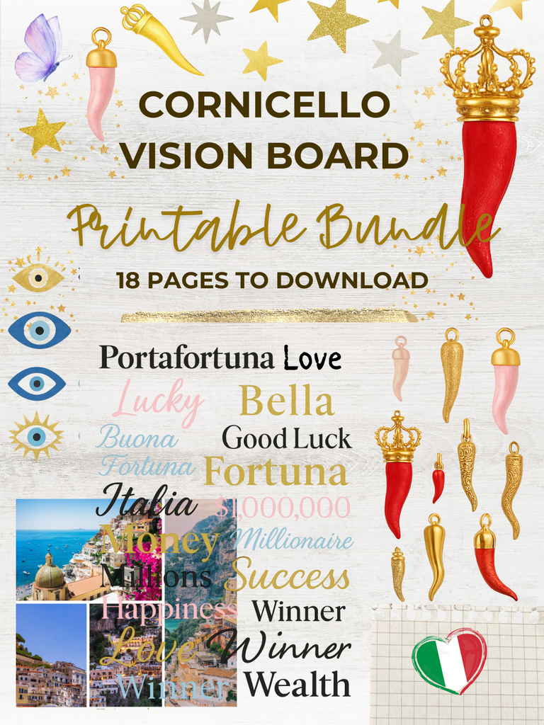 Cornicello Digital Vision Board | Bella Luck Charms
