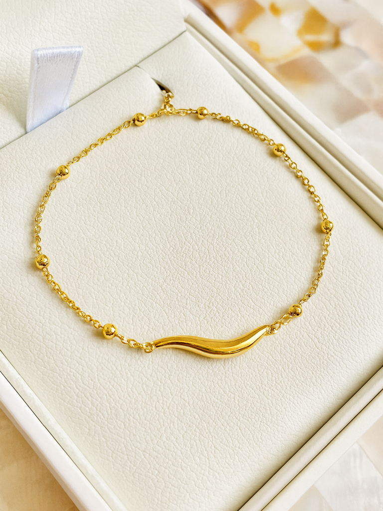 Sorrento Sole Gold Cornicello Bracelet | Bella Luck Charms