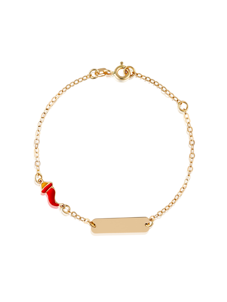 Piccolo Rosso 18K Gold Cornicello Baby Bracelet