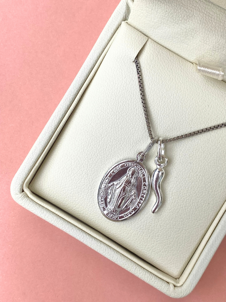 Silver madonna deals pendant